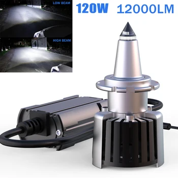 Car Headlight H7 Led Canbus Lens Projector LED Lens H4 Kit H11 H1 Led Bulb For Auto 9005 9006 9012 360 Degree Car Led 120w