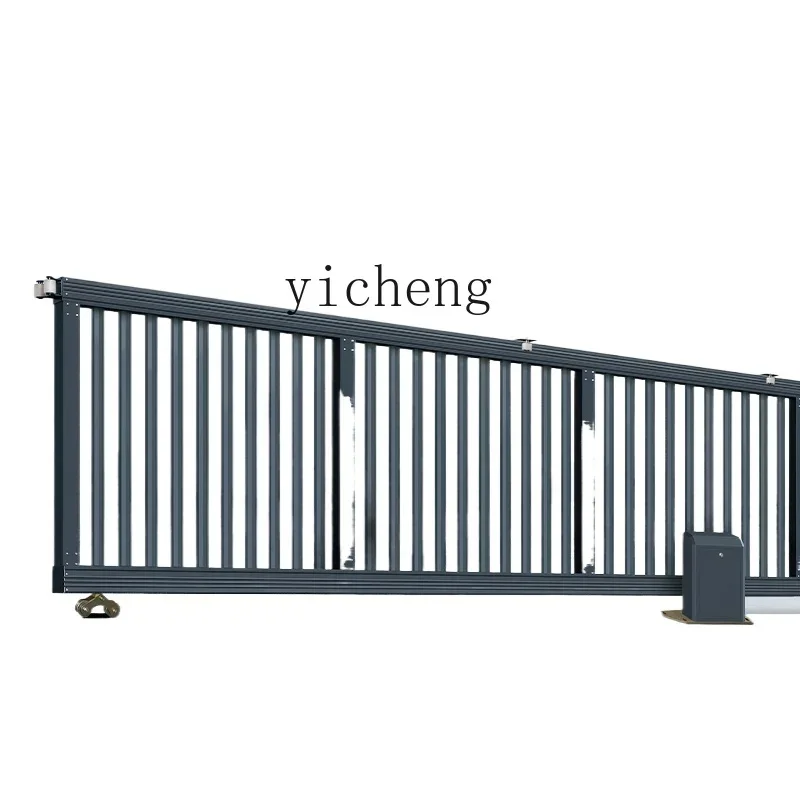 

электрическая телескопическая раздвижная дверь, дверь во дворе, безресевая подвесная дверь из алюминиевого сплава