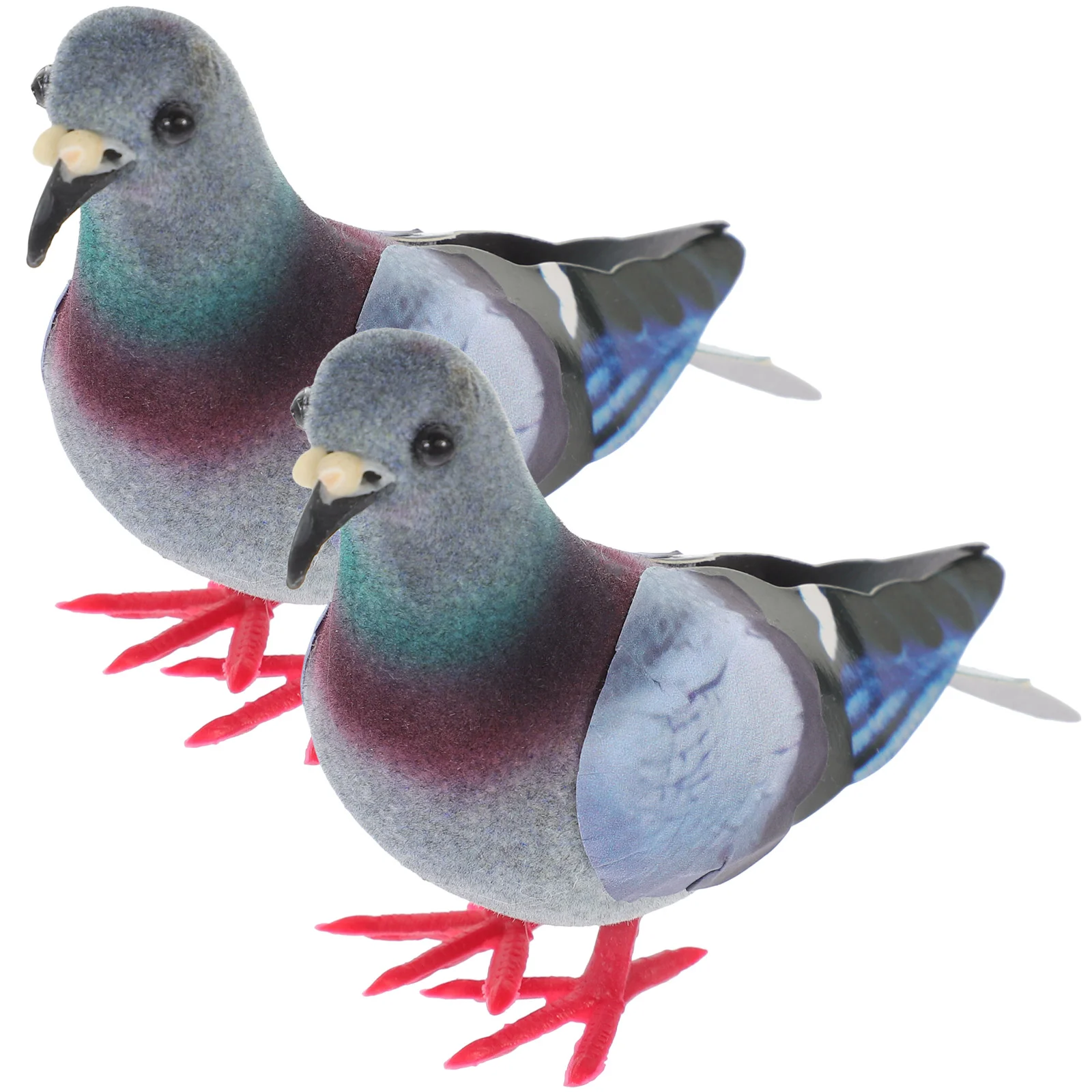 

2 Pcs Simulation Pigeon Model Birds Decoration Faux Plant Foams Figurines Dove Ornaments Laundry Detergent Work