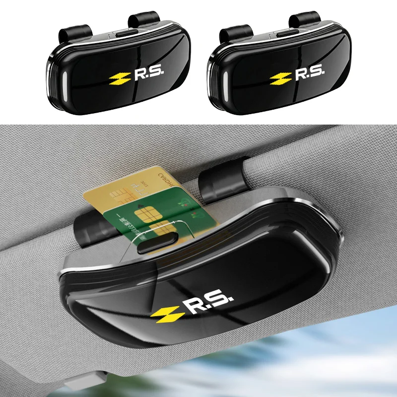 Car Sunglass Holder Case Glasses Clip Sun Visor Organizer Accessories For Renault Koleos Megane Espace Kadjar Duster Symbol Scen