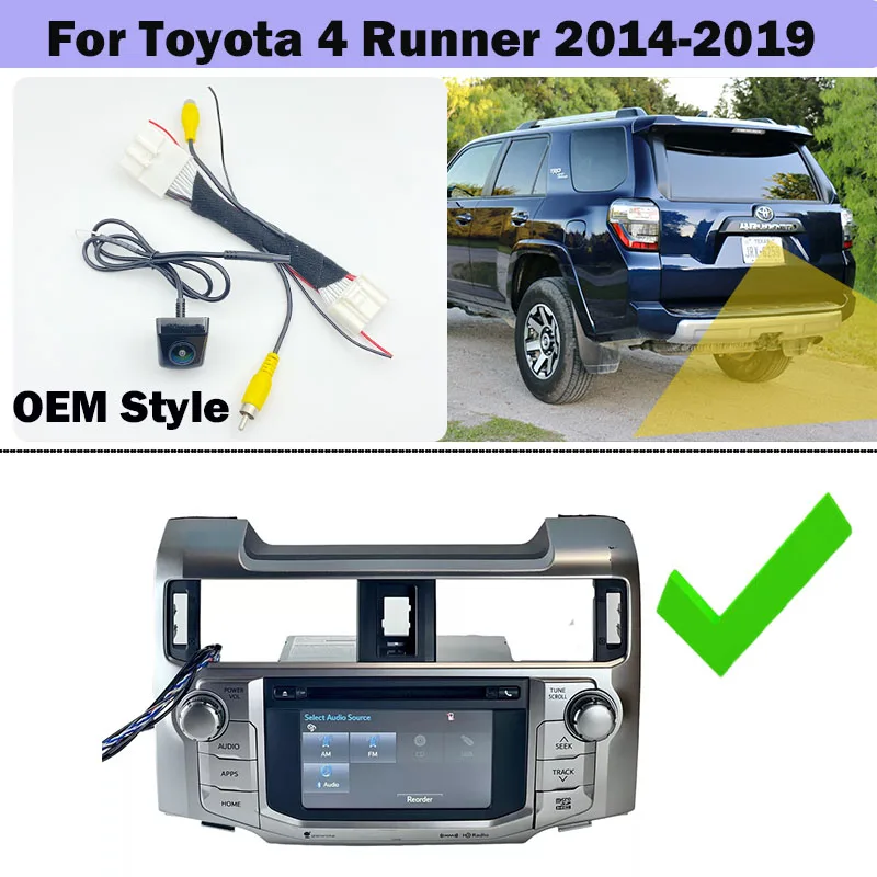 

Автомобильная камера заднего вида для Toyota 4 Runner 2014-2019 C24-контактный адаптер, удерживающий жгут камеры заднего вида
