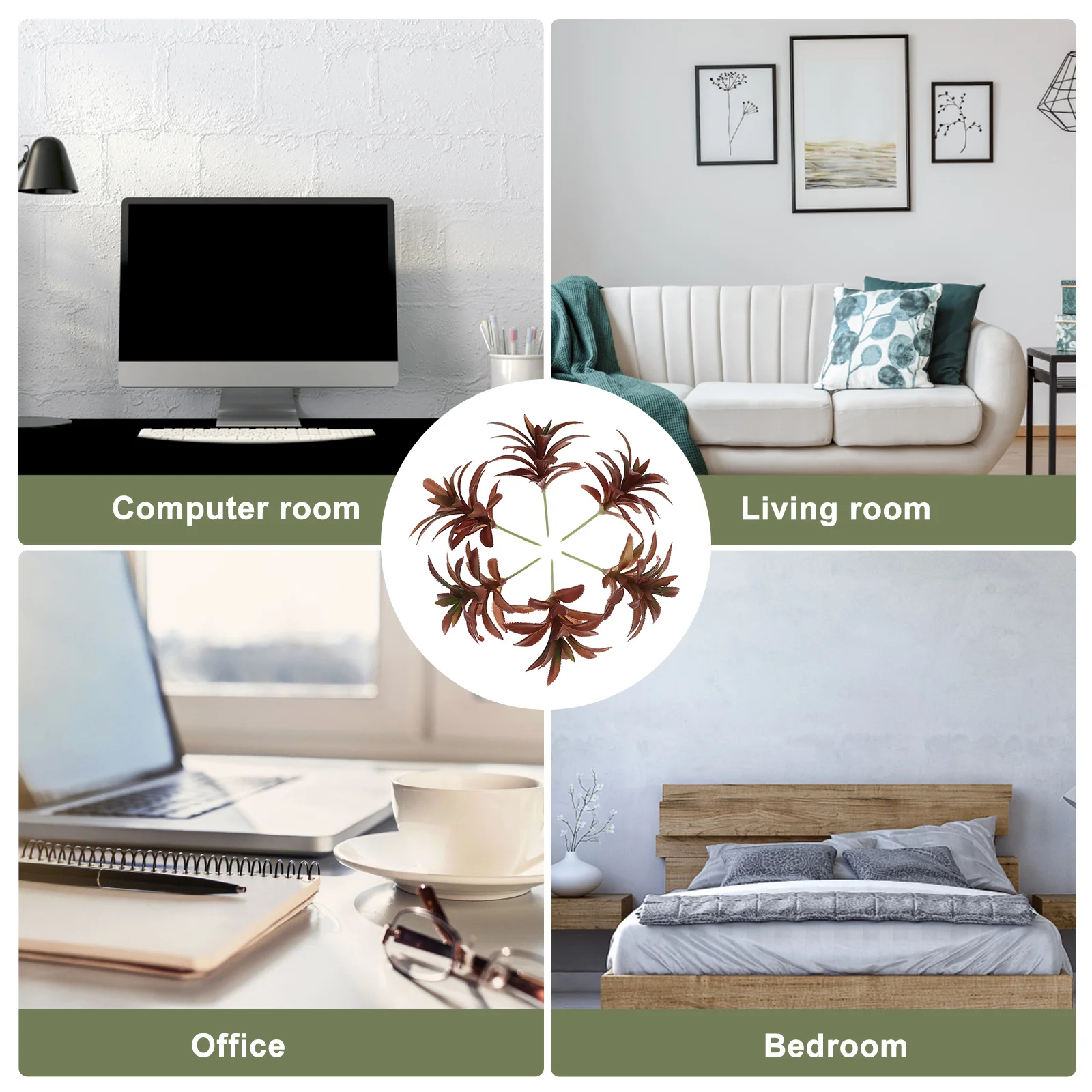 

6Pcs Artificial Simulation Succulent Plants Decorations Desk Table Centerpieces Indoor Faux Plant Ornaments Home Decor