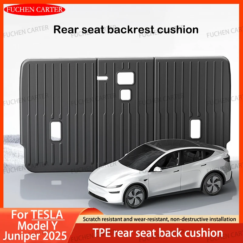 

For Tesla New Model Y Juniper 2025+TPE Rear Seat Back Cover Backrest Protector Trunk Anti-scratch Anti-dirty Mat Car Accessories