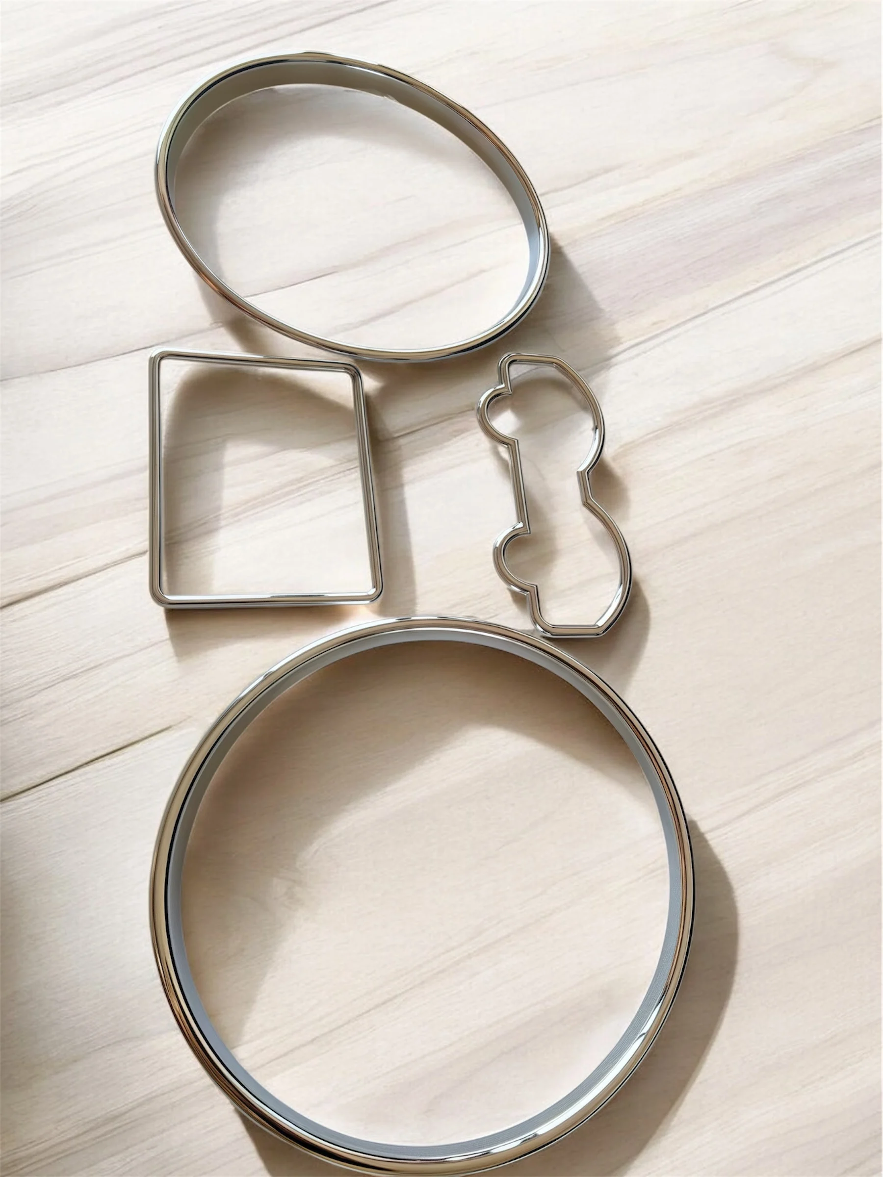 4Pcs ABS Chrome Speedometer Dial Ring Bezel Trim For VW Golf MK4 98-05 Eurovan T4 97-03 Passat B5 97-01