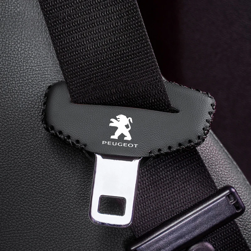 Car Interior Accessories Seat Safety Belt Buckle Suede Smart Cover For Peugeot 206 301 307 308 3008 207 208 407 408 508 107 106