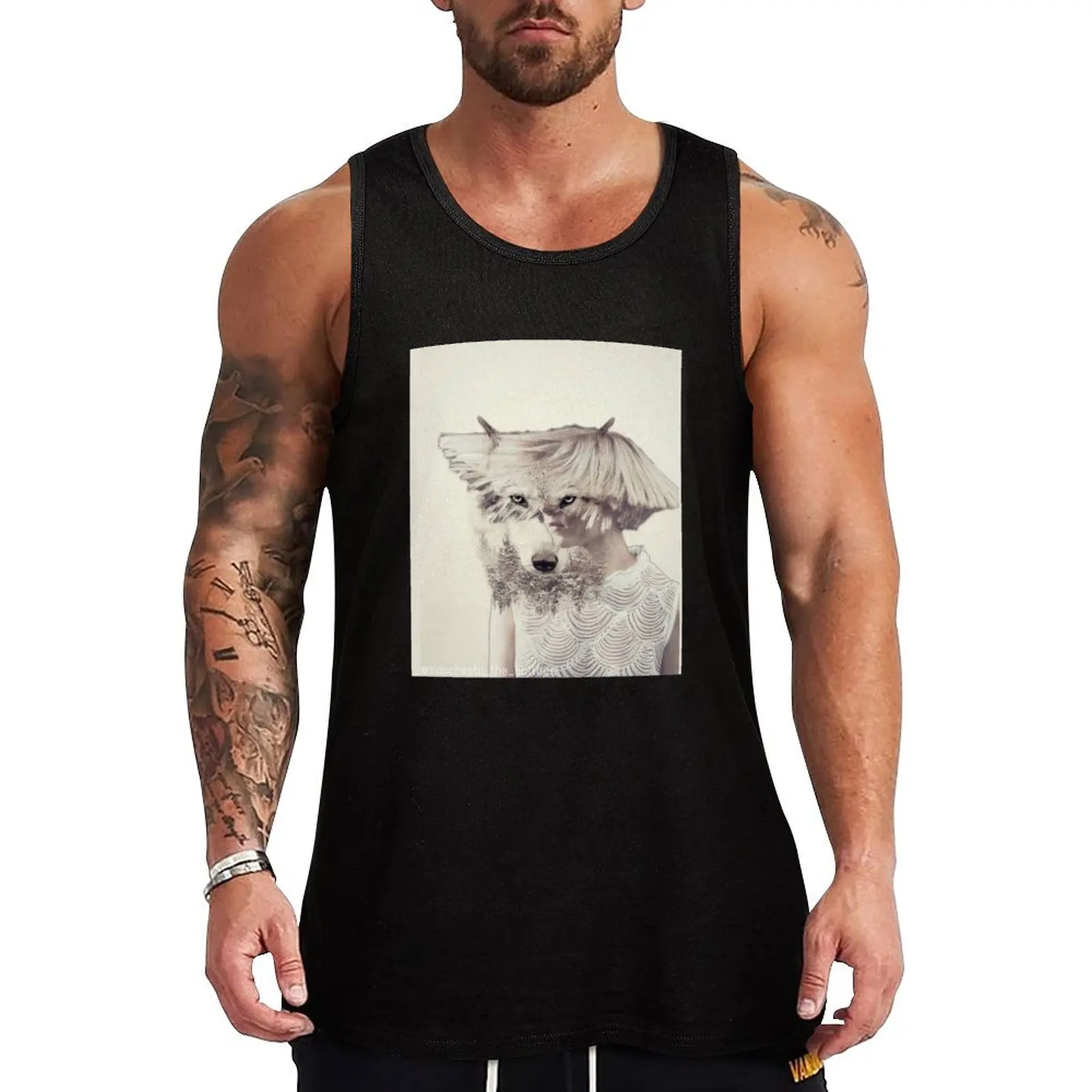 

Aurora Wolf Eye Tank Top sports suits best selling products clothes for men summer singlet for men