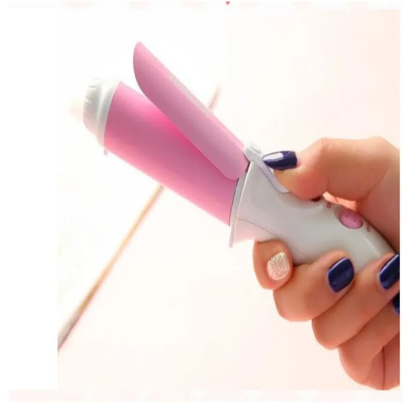 السفر المحمولة الكهربائية هامش الشعر نهاية مكواة تجعيد 26 مللي متر التورمالين السيراميك العصا نمط موجة الأسطوانة بكرة الشعر بانج التصميم متموج