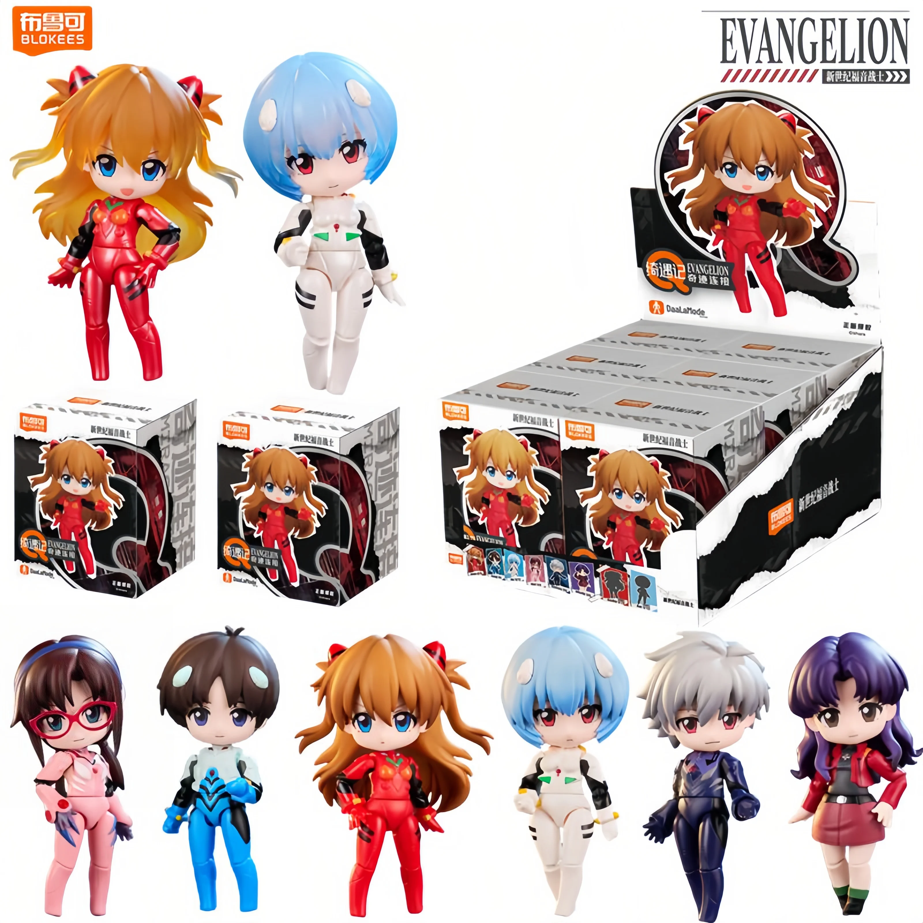 

BLOKEES Neon Genesis Evangelion Asuka Soryu Animation Comics Peripheral Toys position Anime Action Model Figures Collection