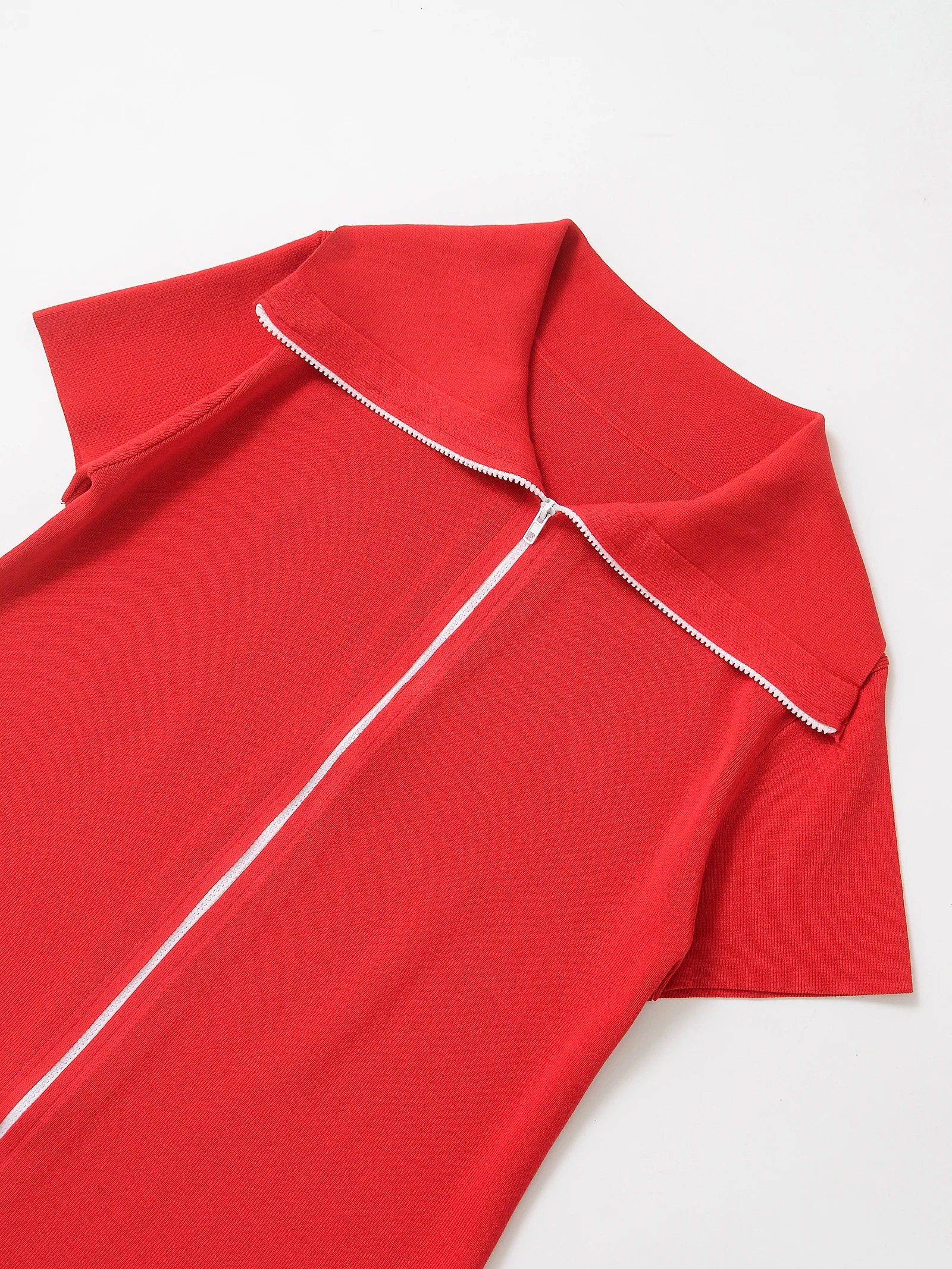 2025 여름 신상품 여성 의류 여름 패션 플랫 니들 심플 라펠 반팔 미니 원피스