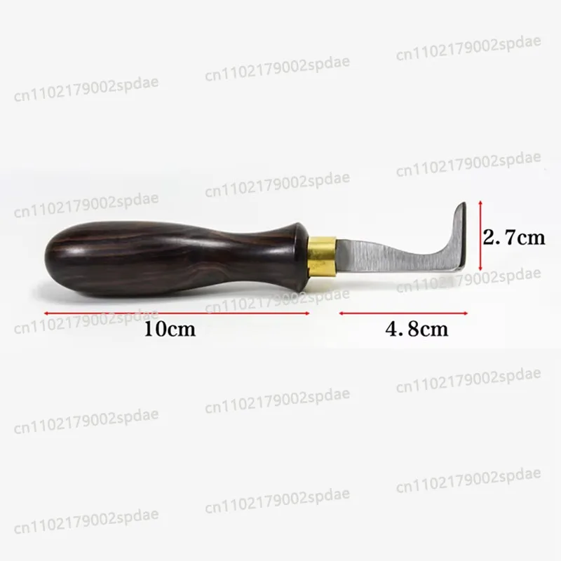 Handmade Leather Shoe Embossing Knife, DIY Leather Craft Shoe Making, Shoe Repair, Leather Embossing Tool With Solid Wood Handle