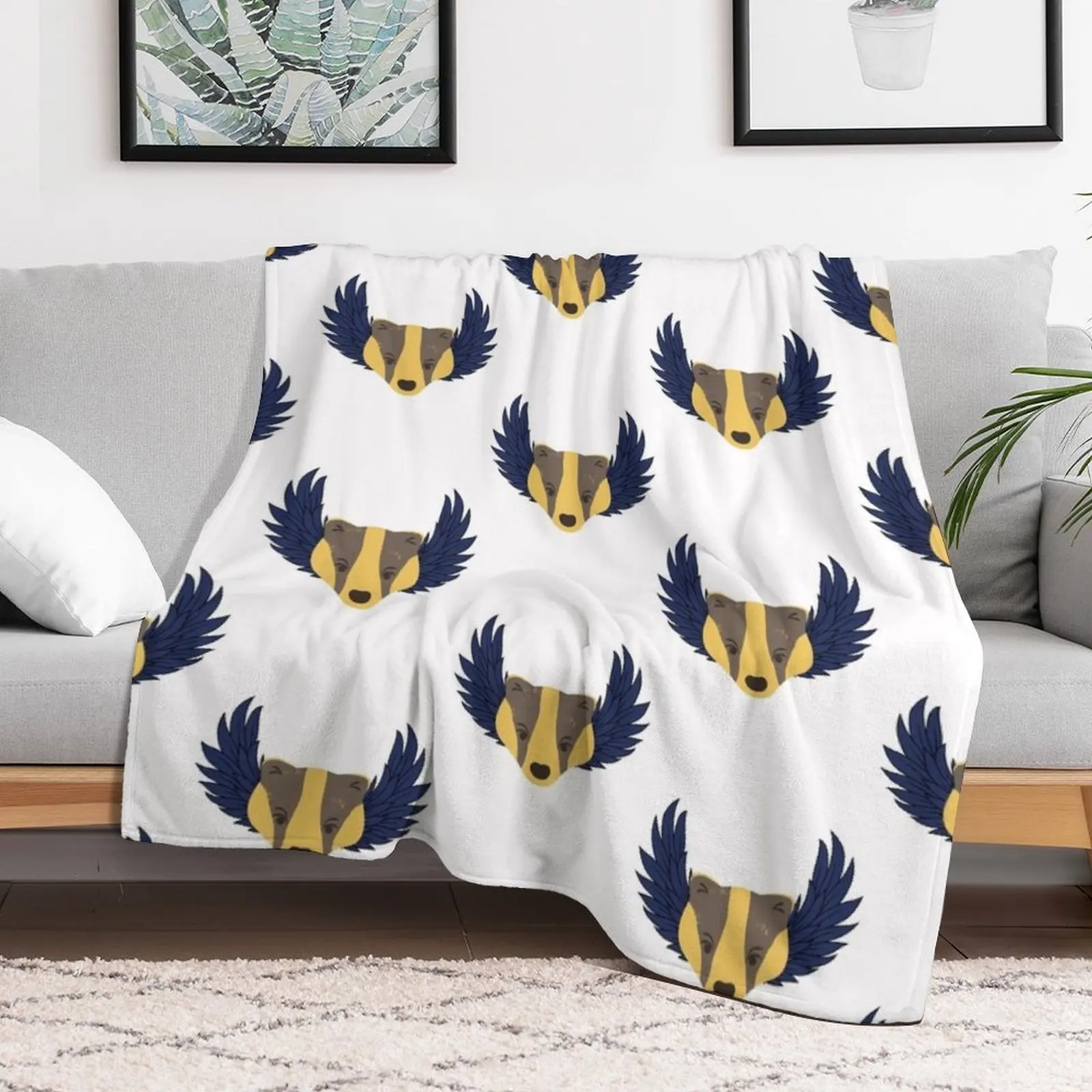 Huffleclaw Hybrid House Copy Throw Blanket Warm Flannel Blanket for Couch Chair Bedroom