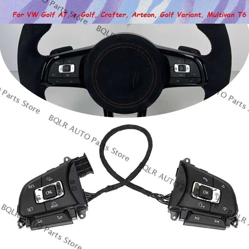 

For GolfA7 E-Golf Carfter Arteon Golf Variant MultivanT6 Steering Wheel Switch Cruise Control 5G0959442P Steering Wheel Buttons