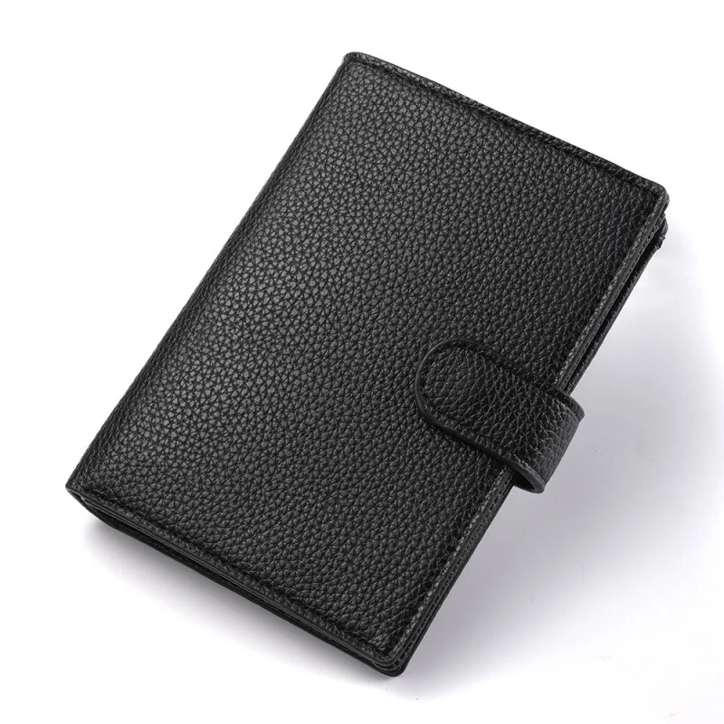 Western Large Capacity PU Leather Multi-functional Men Wallet Fashion Passport Holder Card Holder Purse for mens