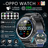 2024 For OPPO Watch X Smart Watch 32G Memory Music Video Bluetooth Call IP68 Waterproof AMOLED Smartwatch For TWS Earphones ﻿