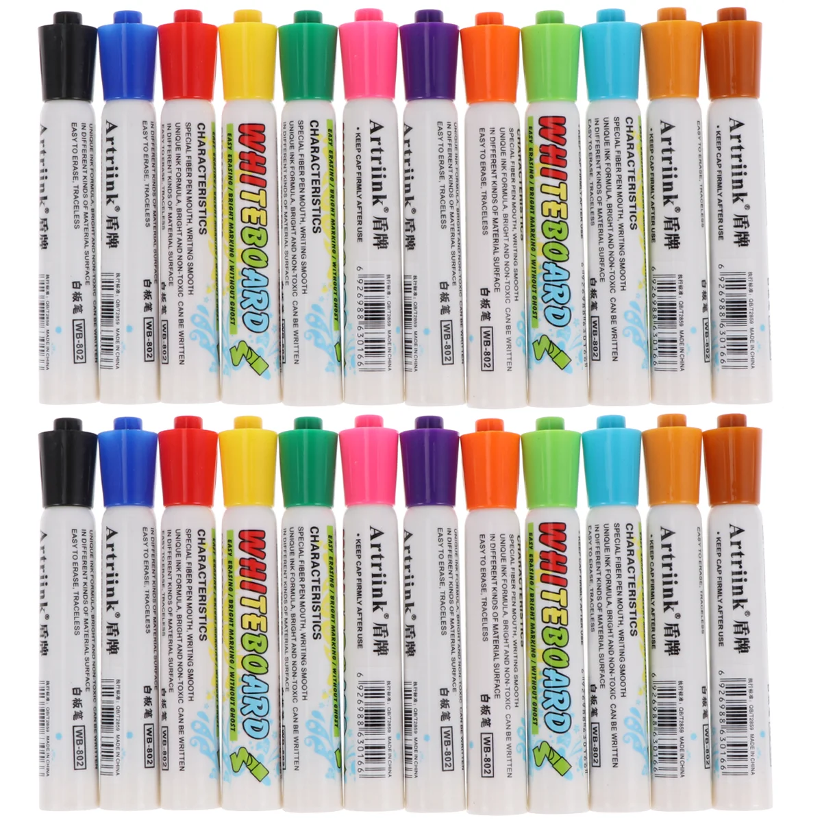 

2 Boxes/24PCS Whiteboard Pen Erasable Marker Pens Markers for Easy to Wipe Child