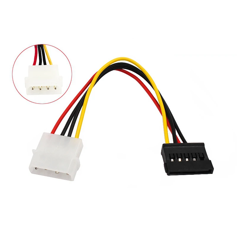 

SATA TO IDE Power Cable 15 Pin SATA Male to Molex IDE 4 Pin Female Cable Adapter Hot sale ﻿