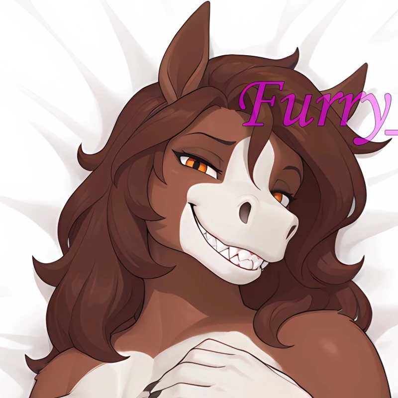 Dakimakura Anime Pillow cover Horse Anthro Pregnant version Double-sided Print Of Life-size Body Pillowcase Gifts