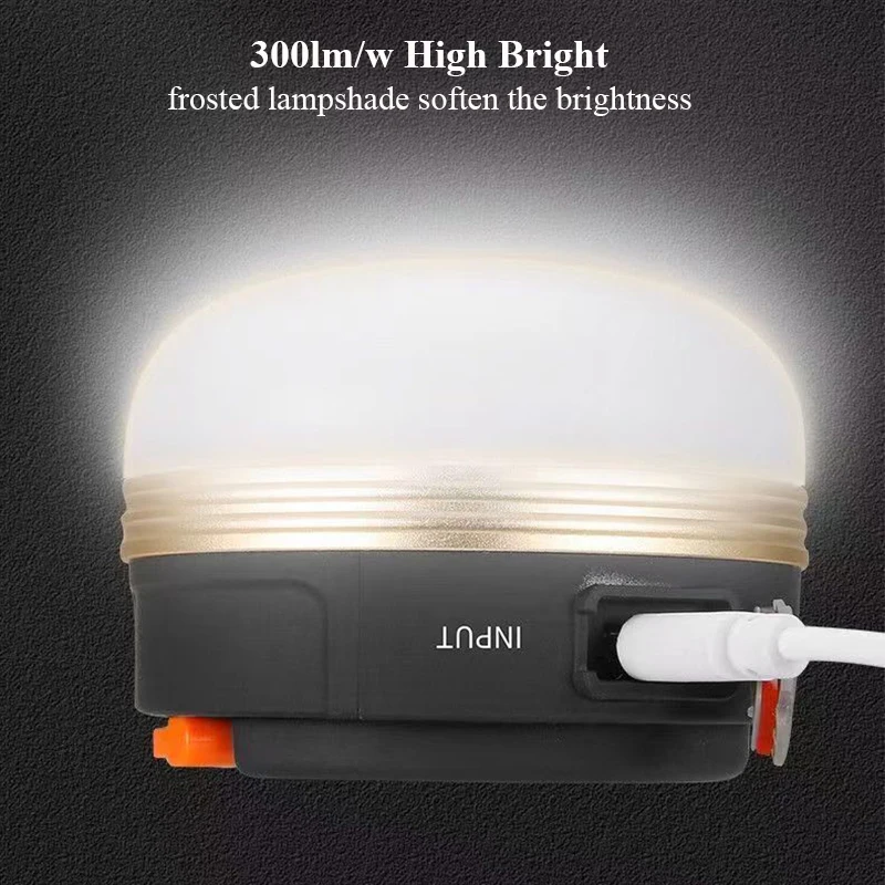 Portable Multifunctional Rechargeable LED Camping Light Mini COB Tent Light with Hook Outdoor Emergency Lamp for Camping,Repair