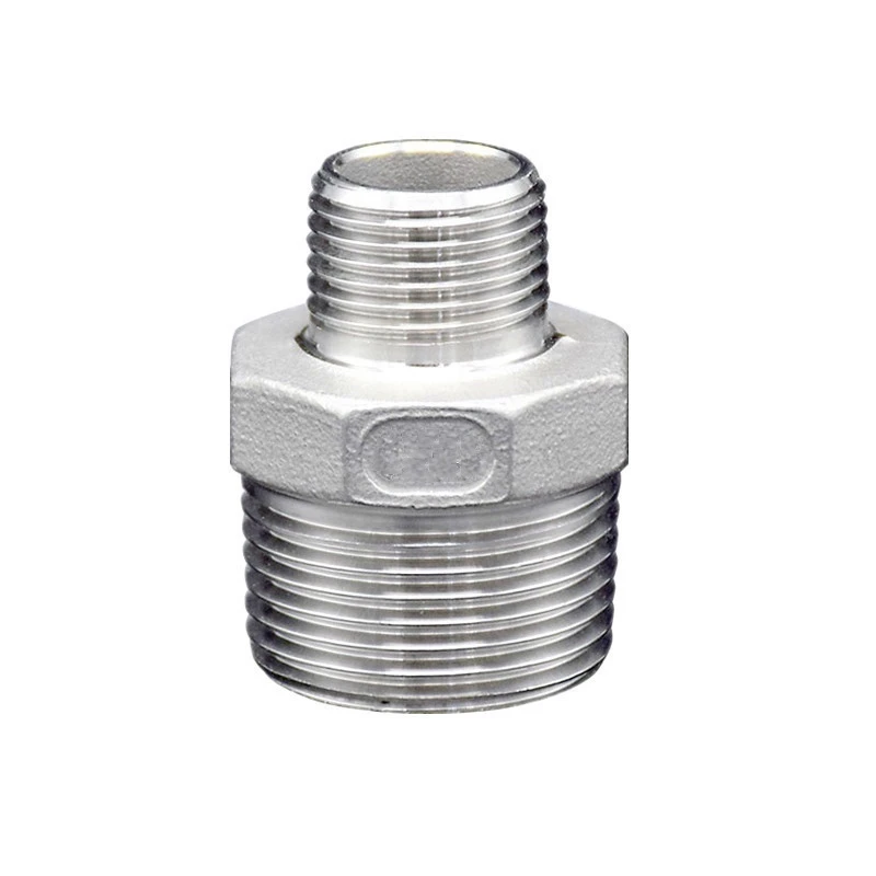 

1/8" 1/4" 3/8" 1/2" 3/4" 1" 1-1/4" 1-1/2" BSP Male Thread 316 Stainless Steel Pipe Fitting Reducer Hex Nipple Connector Adapter