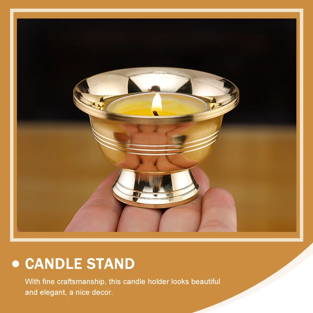 Butter Lamp Holder Temple Oil Rack Candlestick Creative Decoration Copper Stand Home