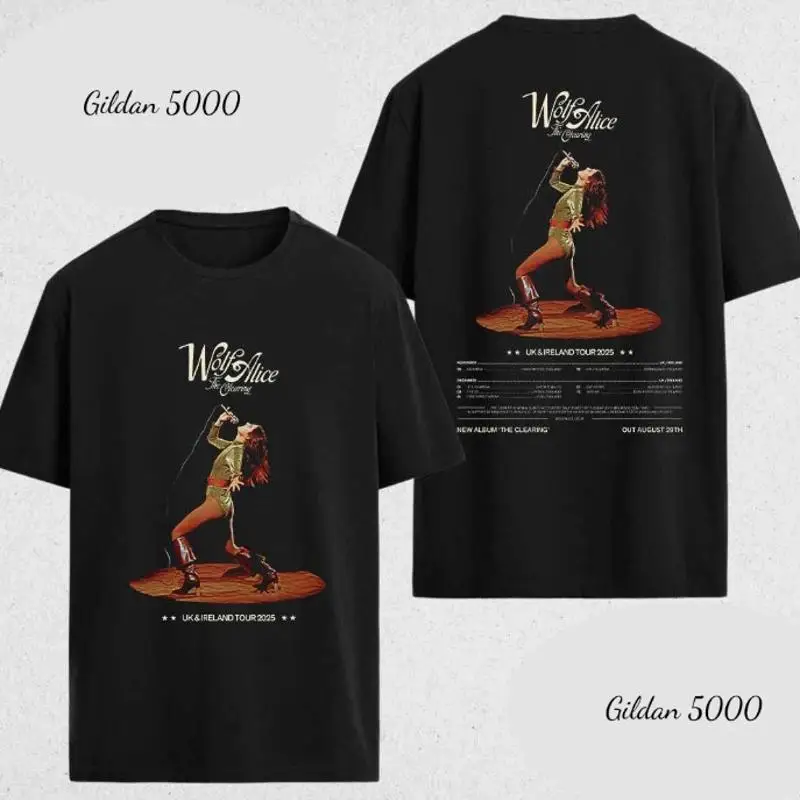 Wolf Alice The Clearing 2025 fechas de la gira en fan europeo S camiseta de dos lados