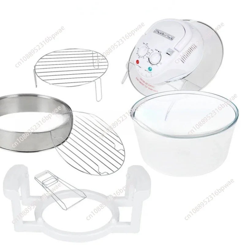 

110V Glass Visual Large Capacity Multifunctional Air Fryer Convection Oven Halogen Oven Electric Oven
