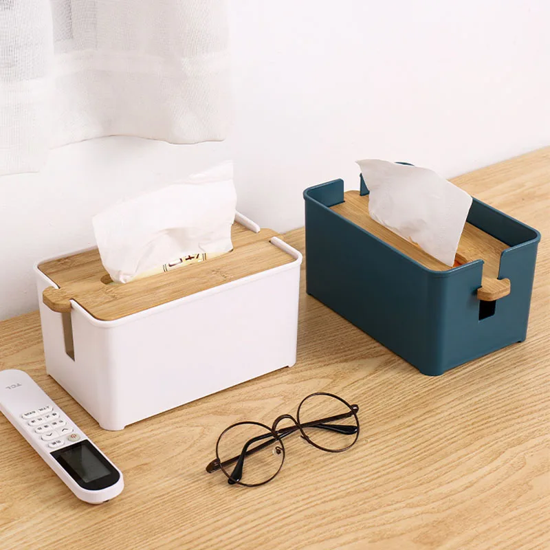 Tissue Box Napkin Holder Remote Control Storage Desk Organizer Office Multifunctional Sundries Ontainer Storage Home