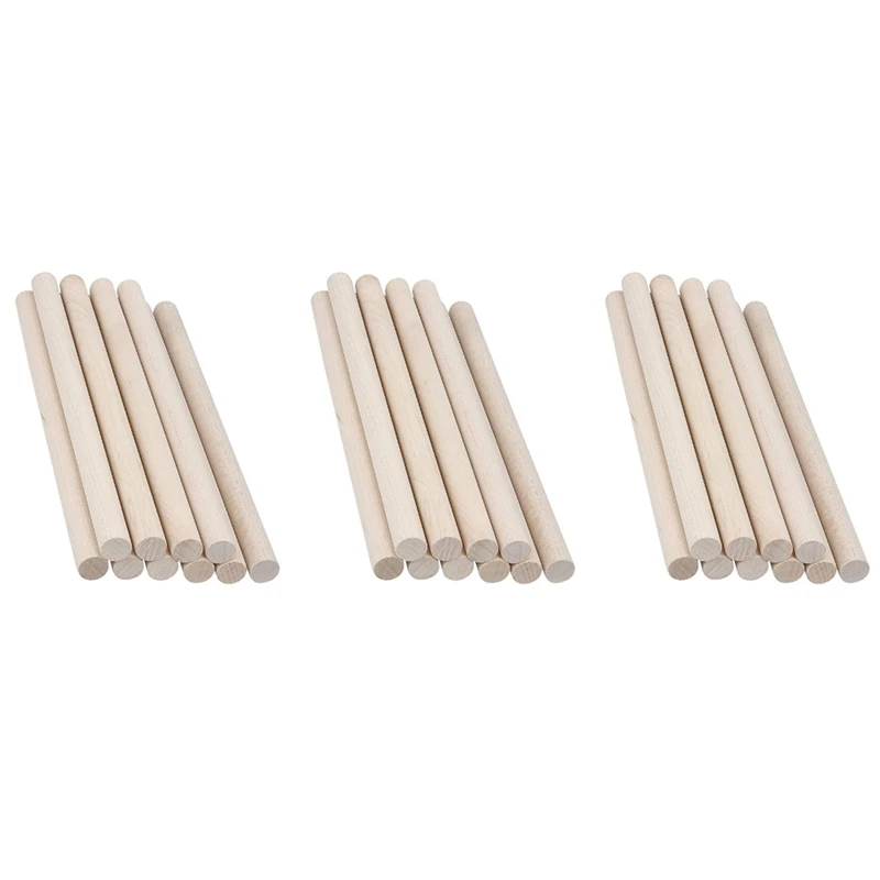 

150Pcs Wooden Dowel Rods Unfinished Wood Dowels, Solid Hardwood Sticks For Crafting, Macrame, DIY & More, Sanded Smooth