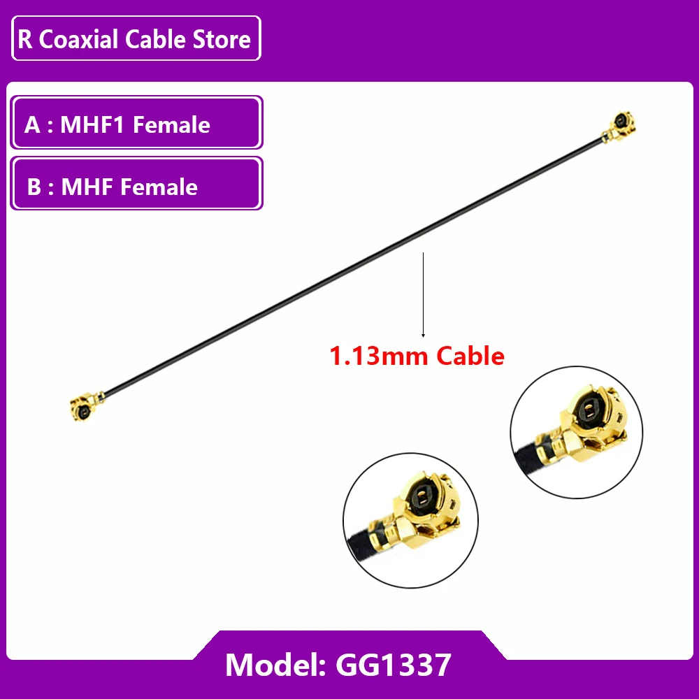 1pc uFL/u.FL(MHF4) Female/Male Plug WIFI Antenna RF Cable RG1.13/0.81mm RG178 Extension Cable