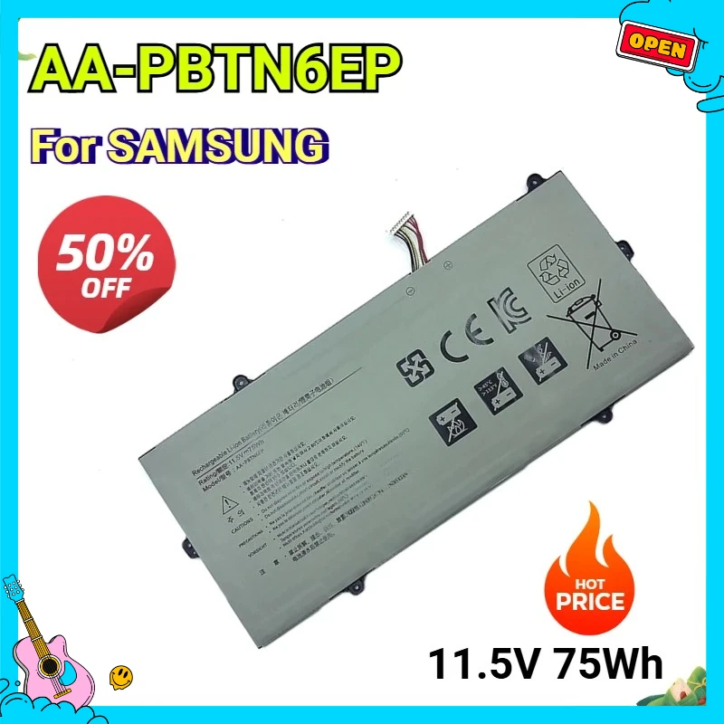 AA-PBTN6EP 11.5V 75Wh Laptop Battery for SAMSUNG Notebook 9 900X5T 900X5T-X78L 900X5T-X01 900X5T-X02 900X5T-X05 NP900X5T-X01US