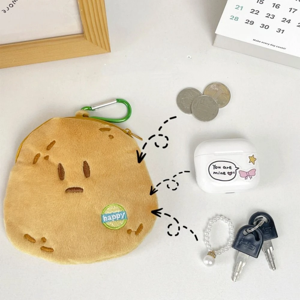 With Metal Buckle Potato Head Coin Purse Mini Cartoon Potato Head Purse Bag Cute Korean Style Potato Earphone Bag Headphone Bag