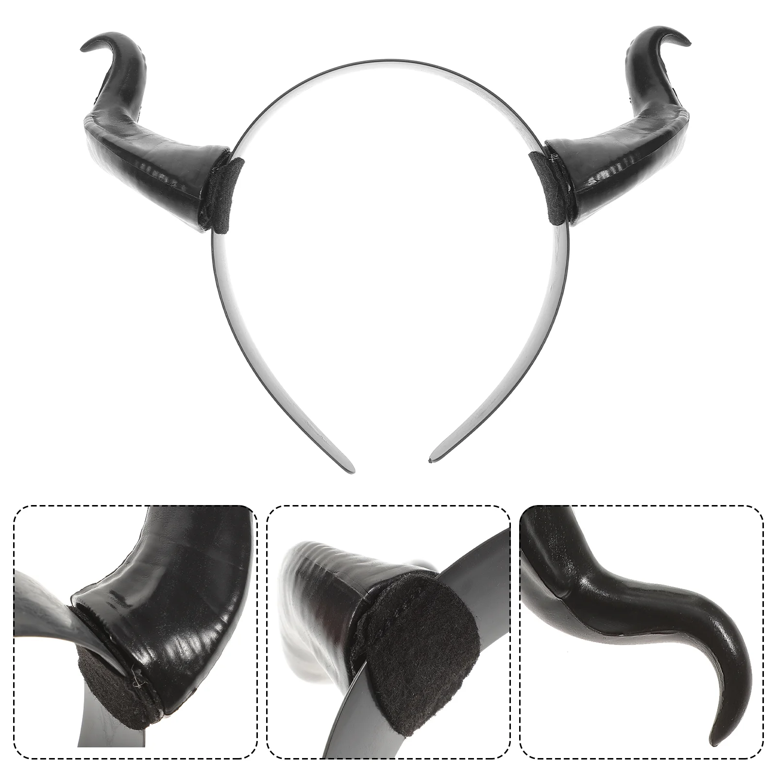 Horn Festival Hair Accessory Hoop Ox Prop Props Costume Hairbands Party Headdress Plastic Celebration