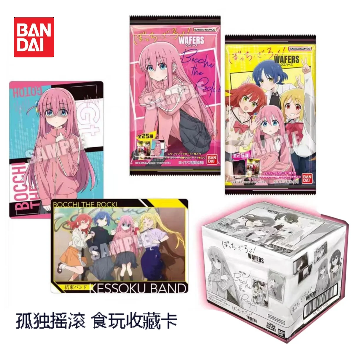 Bandai Genuine Peripheral Blind Box Lonely Rock Candy Toy Trading Card Gotoh Hitori Bushido Anime Character Cards Kids Gifts