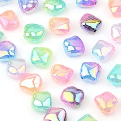10pcs 2.4cm Random Color Mix Special Shape Loose Acrylic Beads Diy Handmade Necklace Jewelry Making Accessories