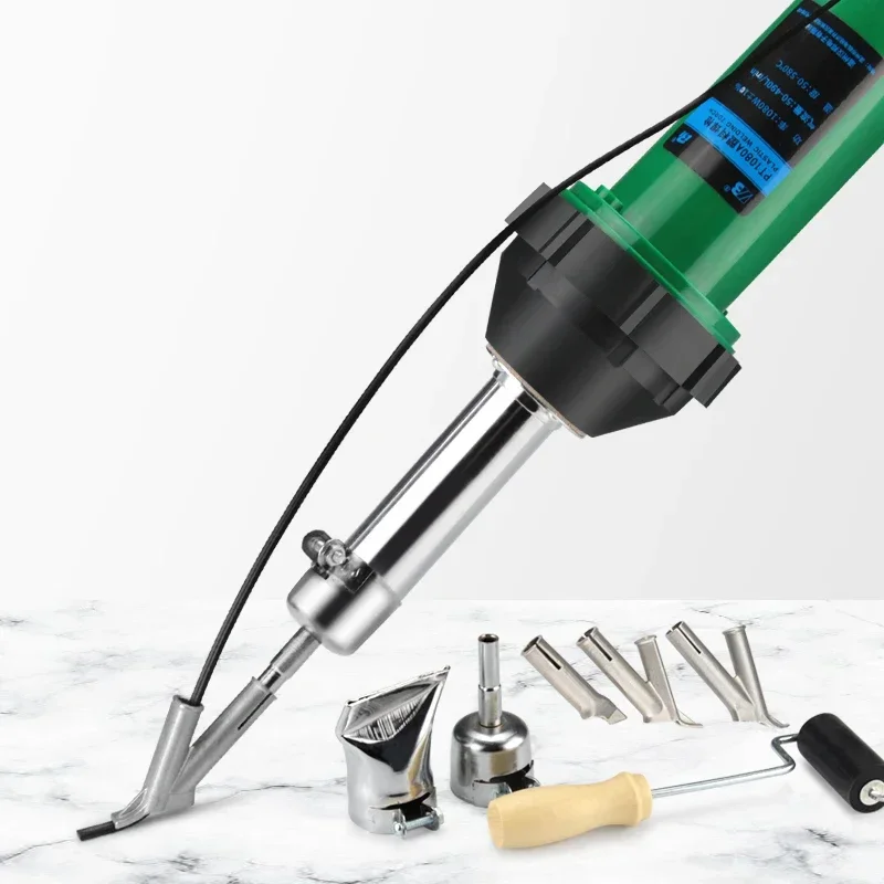 220V 1080W Plastic Welding Gun, Adjustable Hot Air Welder for PVC TPO Roofing Welding Kit with Nozzle Roller