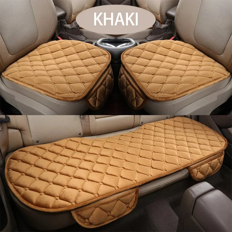

Plush diamond-shaped car seat cover, warm, soft and anti-slip seat cushion, protective pad, front pad and rear pad