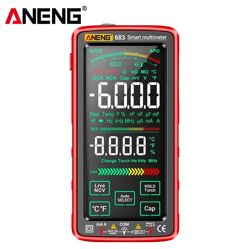 004 Multimeter Digitaal oplaadbaar touchscreen ANENG-multimeter ANENG 683