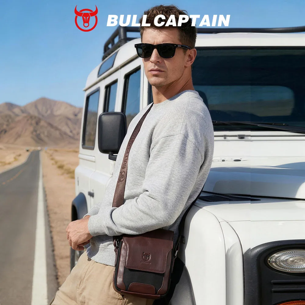 Bull captain Mann Umhängetasche Männer Echt leder Umhängetaschen Business Cross body Casual Bag berühmte Marke männliche Handtasche Taschen