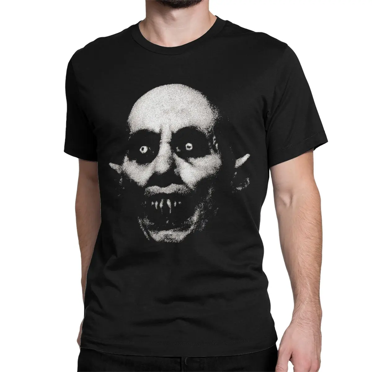 Vintage Nosferatu The Vampire T-Shirt for Men Women Pure Cotton T Shirts Halloween Gothic Horror Tee Shirt Plus Size Clothes