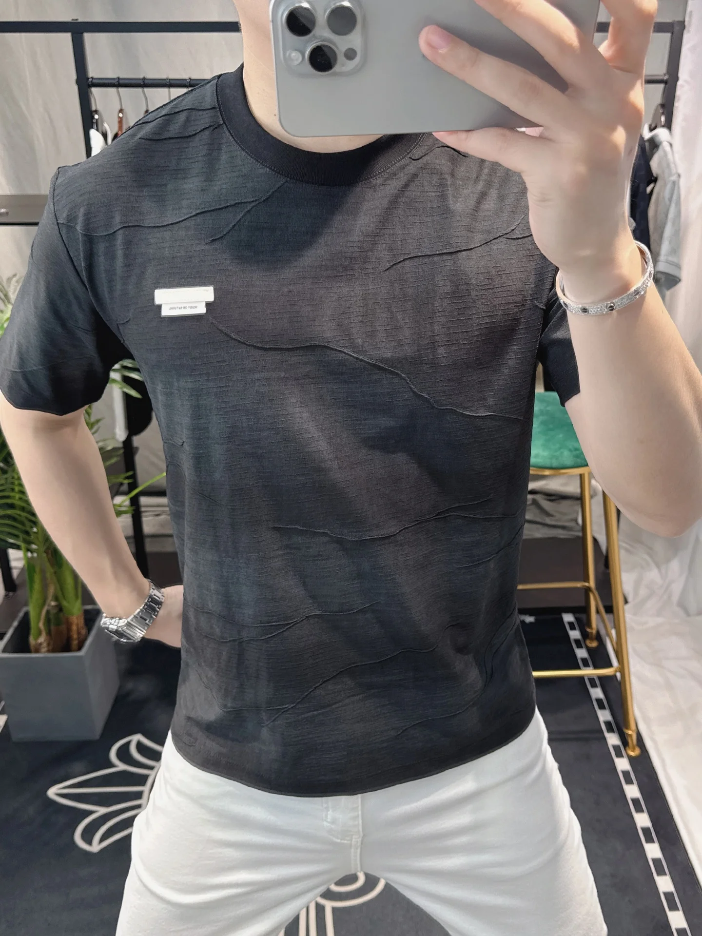 Casual American Sle Men's ort Sve T-irt Breathable Sweat Absorbent Soft Comfortable Anti-Pilling round Ne Faiona...