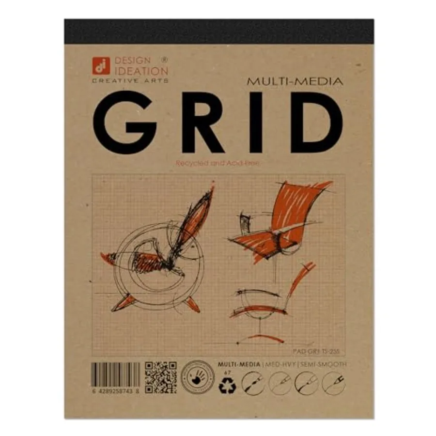 

Grid. Removable Sheet. Premium Paper. Smart-Bind Reinforced Lay Flat Binding. Orange Grid. 8." X"-0-TS ( Book