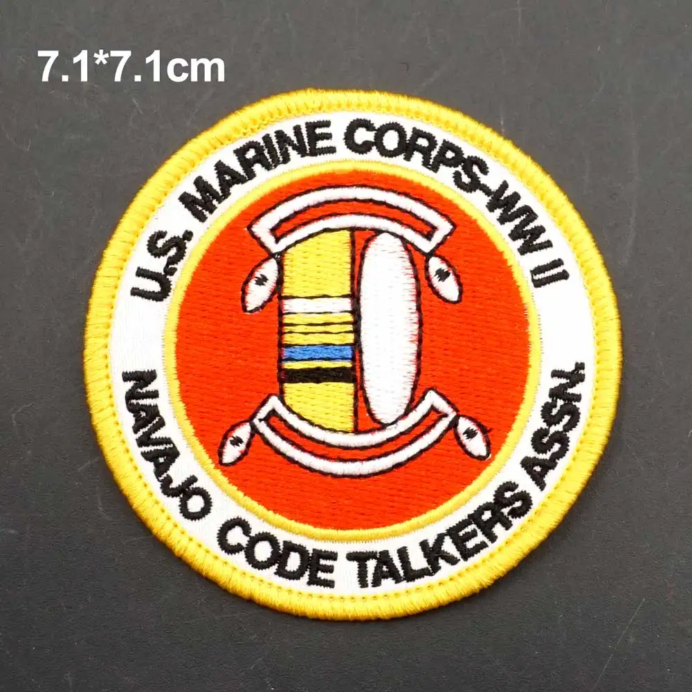 AA31-1 U.S. MARINE CORPS WWII NAVAJO CODE TALKERS ASSN  EMBROIDERY PATCH