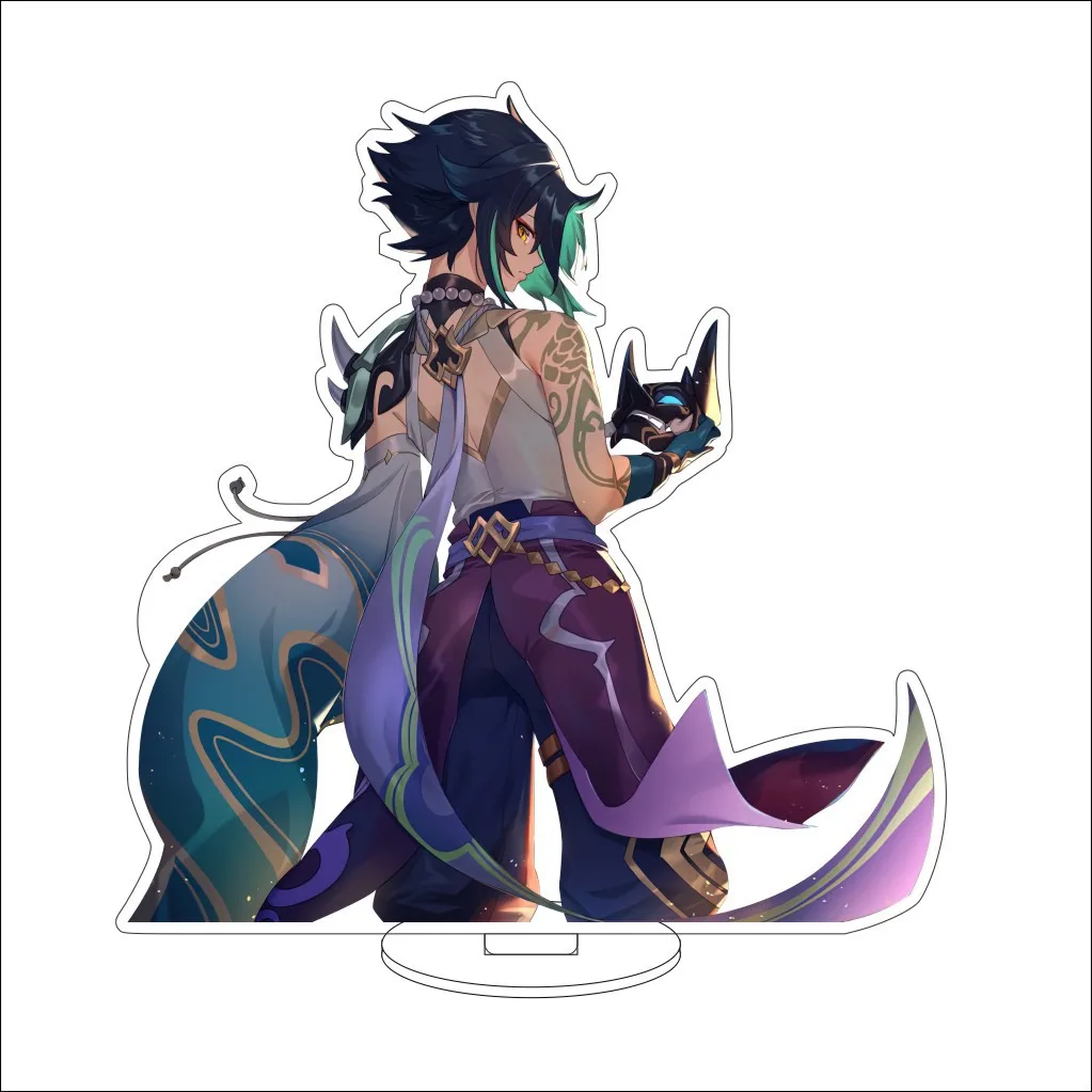16CM Anime Game Genshin Impact Xiao Cos Acrylic Figure Stand Ornaments Chrismas Gifts Goods view 4