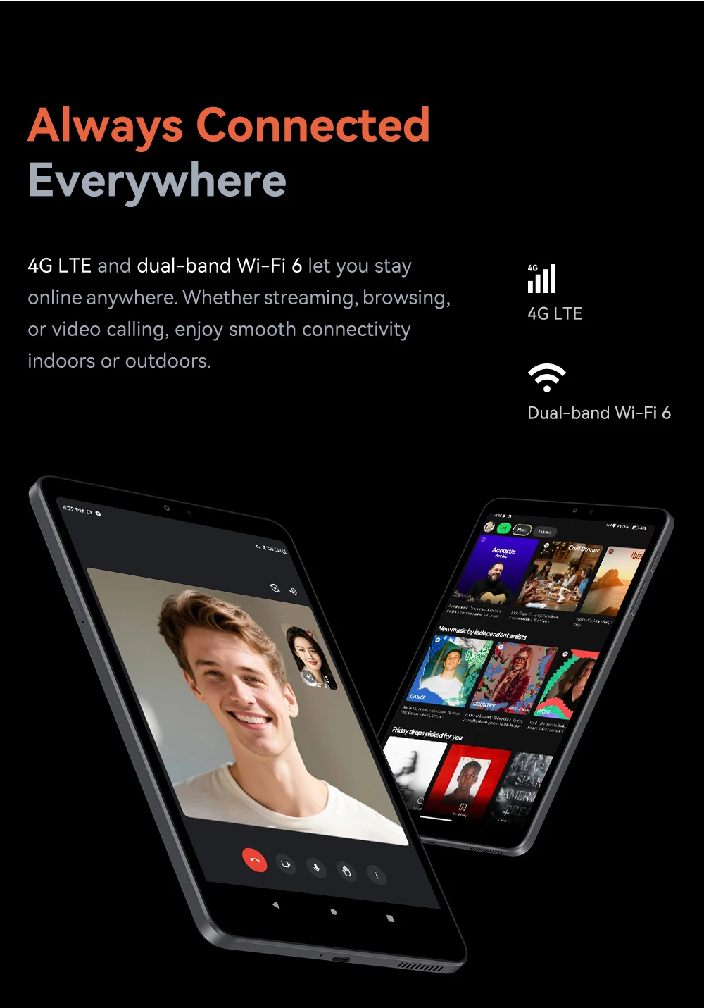 ALLDOCUBE iPlay 80 mini Pro Tablet 8,4'' 90Hz UNISOC T7300 16GB (8GB+8GB virtuell) RAM 128GB ROM Android 16 6050mAh 4G LTE Tablet – Detail 9