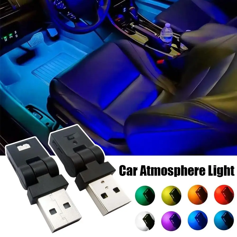 Mini USB LED Car Light Auto Interior Atmosphere Light Emergency Accessory Decorative Car Lamp Colorful Light Auto PC H1Y1