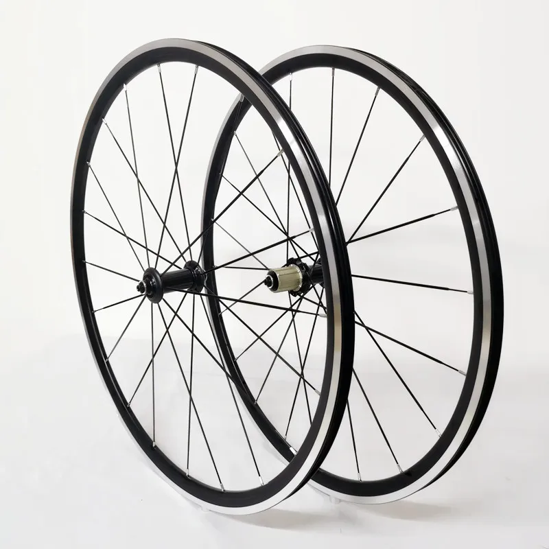 

700C Straight Pull Wind-breaker 27MM Road Bike Wheel Set V/C Brake Front Two Rear Four Bearing Hubs