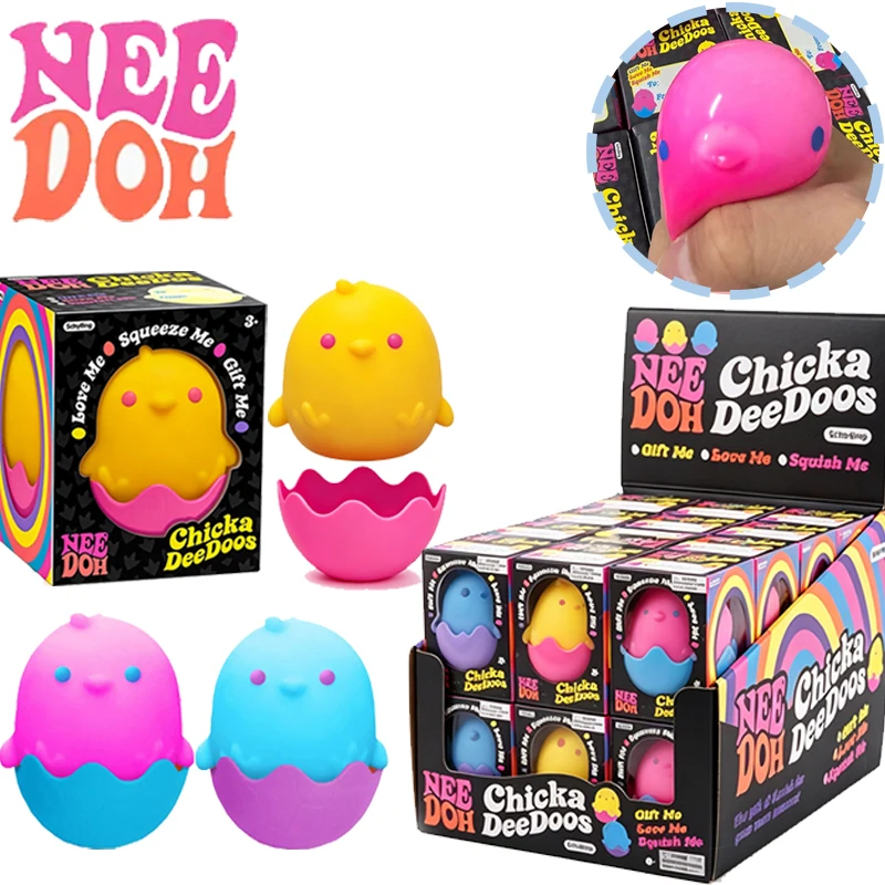 Needoh Easter Limited Chicka DeeDoos Removable Eggshell Chick Sensory Knead Fast Rebound Autism ADHD Focus Train Toy Relax Gift