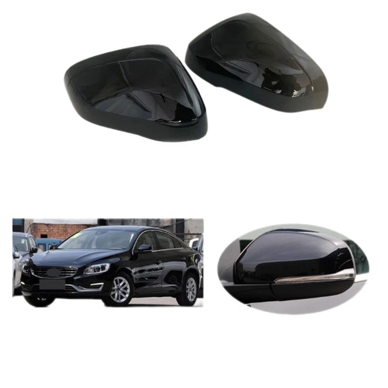 

Car Replacement Black Rearview Side Mirror Cover For Volvo S60 V60 2011-2019 OEM 31402628 31402636 Rear View Case Trim