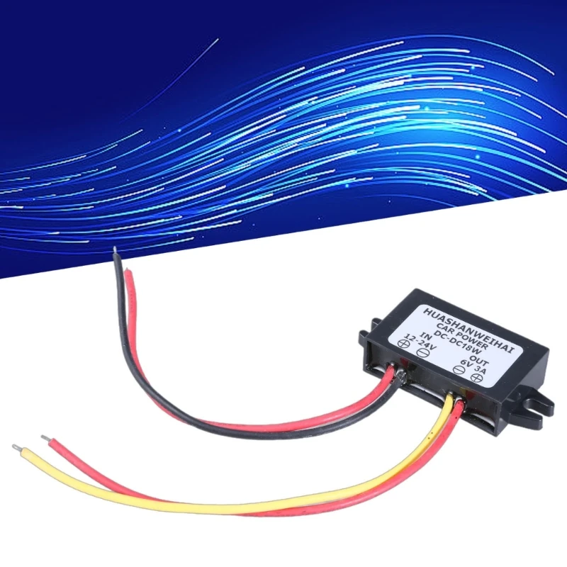 Konverter Buckk Tahan Air 12 ~ 24V 6V 3A 2A 1A Modul Konverter Catu Daya untuk Tampilan LED Motor 25UB