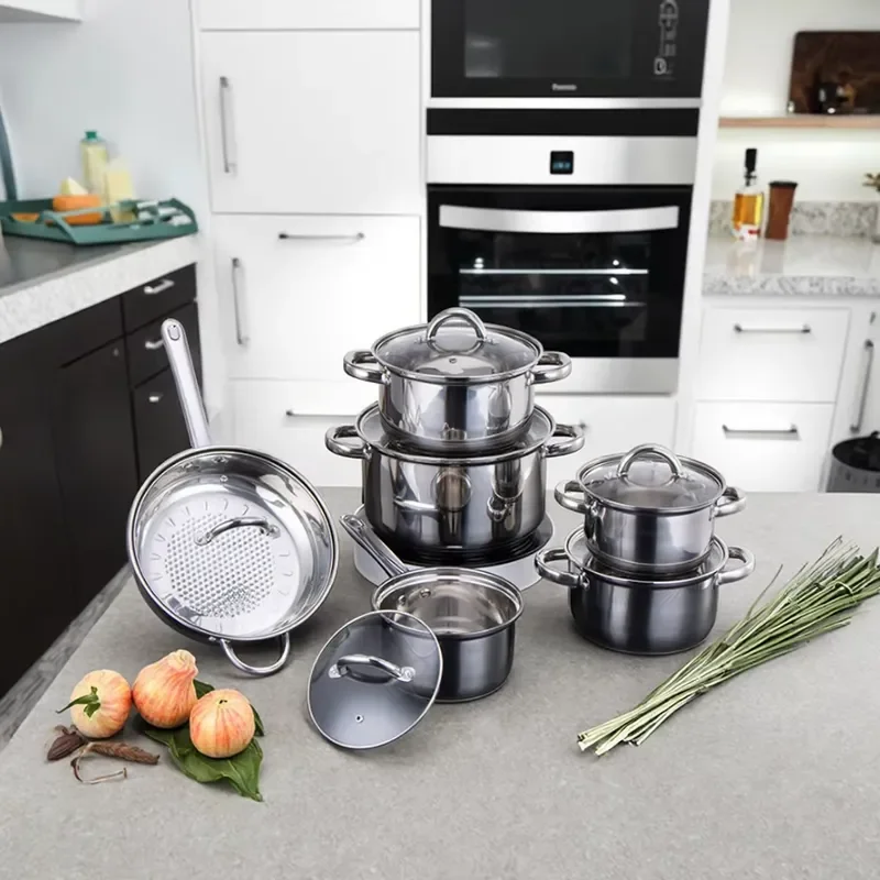 Happycooking Stainless Steel Cookware High Quality Metal Insulation Pot and Kitchen Pottery Nina Amasadora de Pan Kitchenware